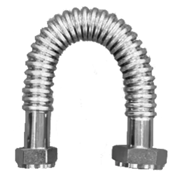 [512101] 1.1/4" BSP x 1" BSP Brass Nuts x 12" Water-Flex (300mm)