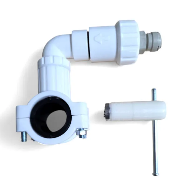 [512295] 1/2" + 3/8" Push Fit Plumbing Out Kit White