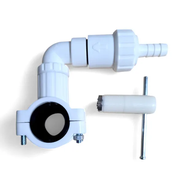 [512292] 1/2" barb Plumbing Out Kit White