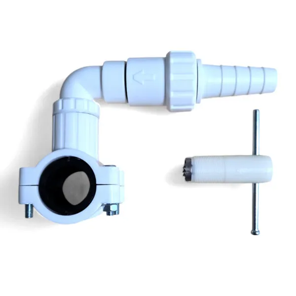 [512293] 3/4" barb Plumbing Out Kit White